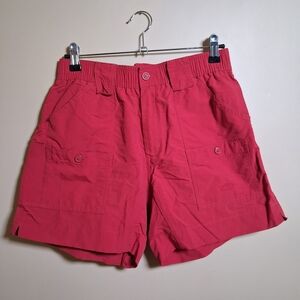 AFTCO Mens Red Cargo Fishing Shorts; Size 30